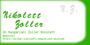 nikolett zoller business card